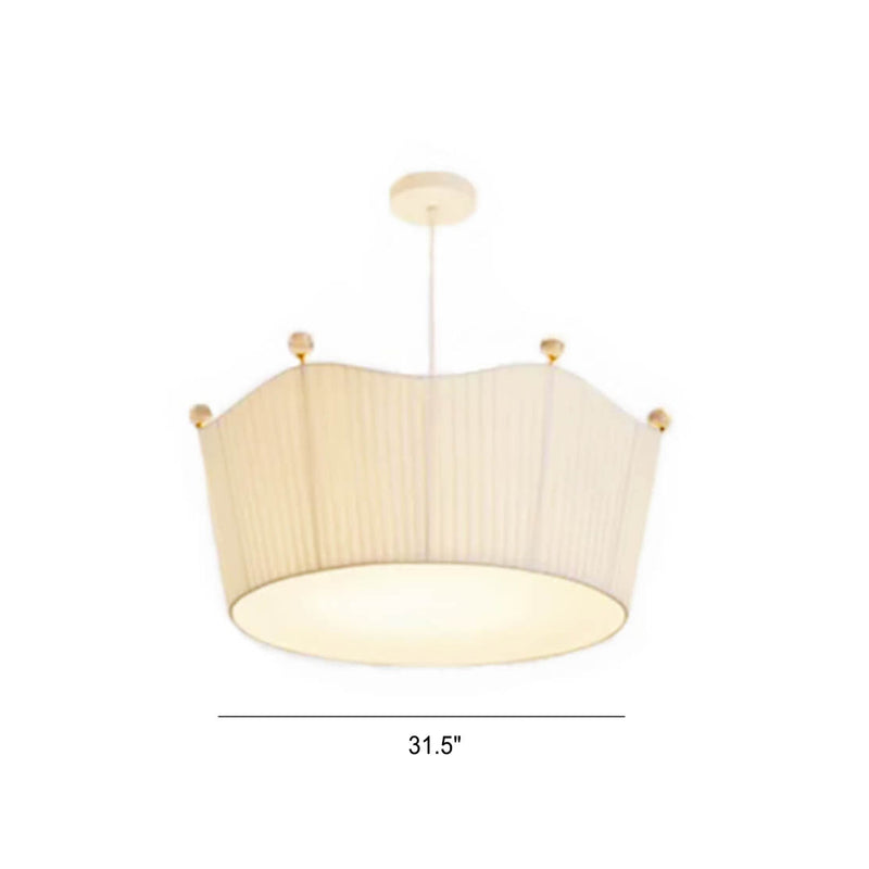 Modern Minimalist Creative Crown Hardware Fabric 5-Light Island Light Chandelier