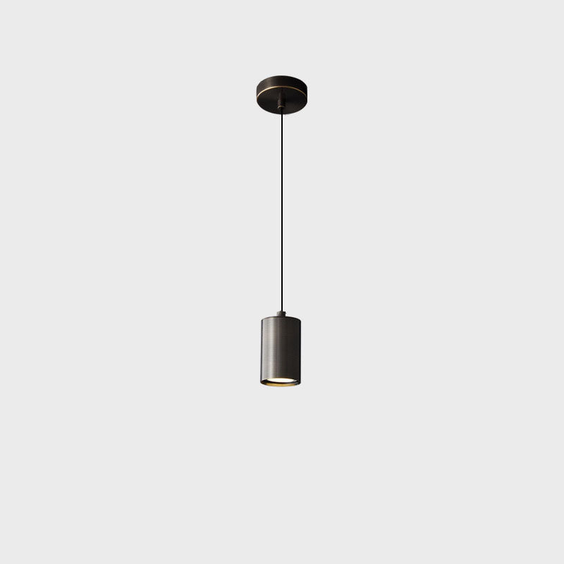 Nordic Minimalist Copper Column Mini 1-Light Pendant Light