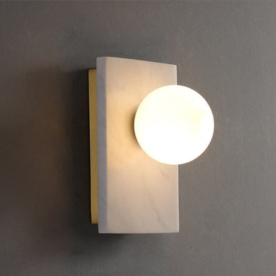 Nordic Marble Rectangular Design 1-Light Wall Sconce Lamp