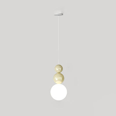 Modern Minimalist Gourd Orb Hardware Rotomolded 1-Light Pendant Light For Living Room