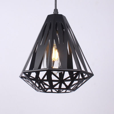 Nordic Simplicity Iron Geometry Triangle 1-Light Pendant Light