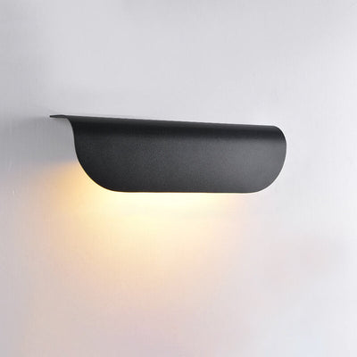 Lampe d'applique murale étanche extérieure à LED à barre incurvée moderne 