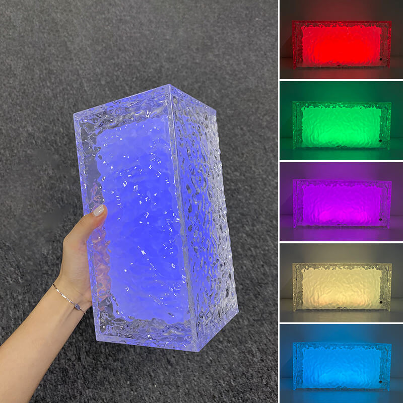 Creative Ice Cube Acrylic RGB LED Decorative Table Lamp