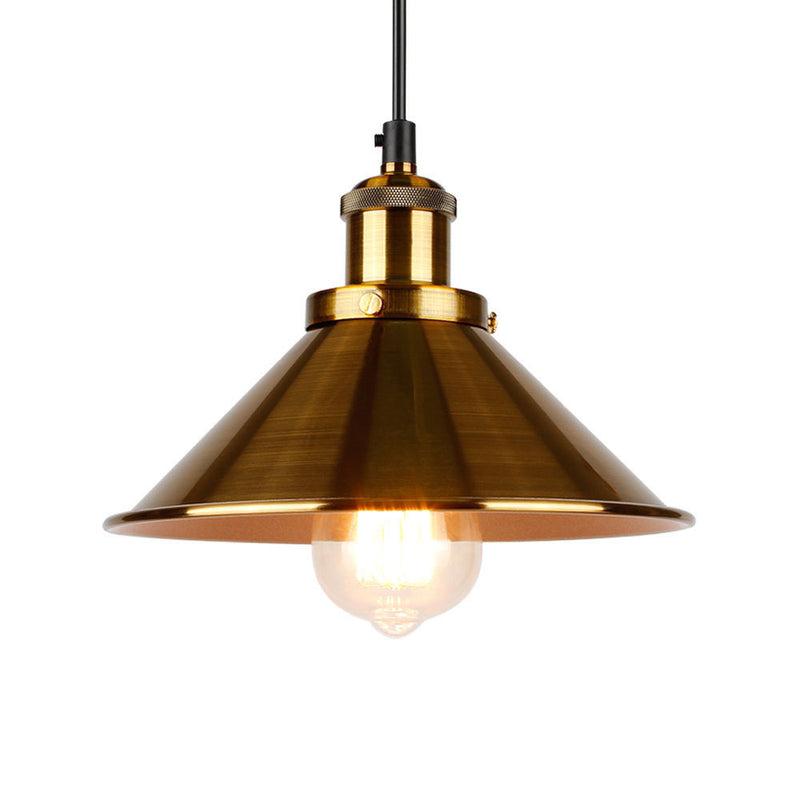 Industrial Vintage Plating Dome Pot Lid 1-Light Pendant Light