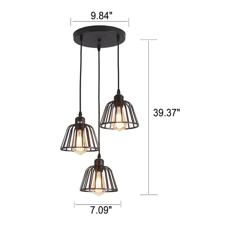 Modern Vintage Industrial Iron 1/3-Light Island Light Pendant Light