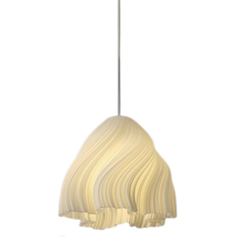 Modern Minimalist Pleated Petals PLA ABS 1-Light Pendant Light For Living Room