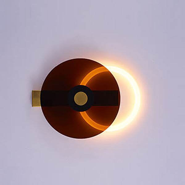 Modern Colored Luminous Acrylic Round LED Wall Sconce Lamp