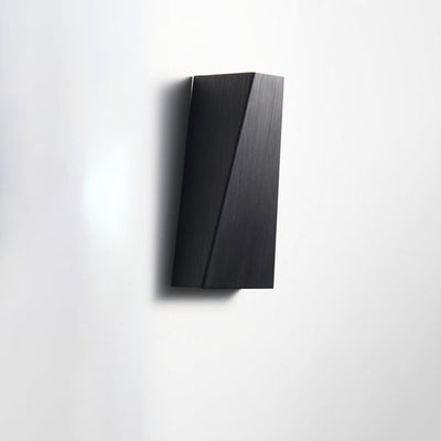 Modern Minimalist Brushed Aluminum Geometric Square LED Wall Sconce Lamp