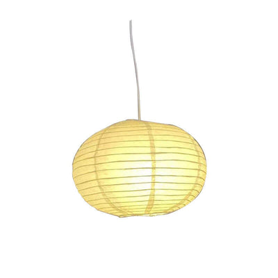 Minimalist Handmade Paper Round Lantern 1-Light Pendant Light