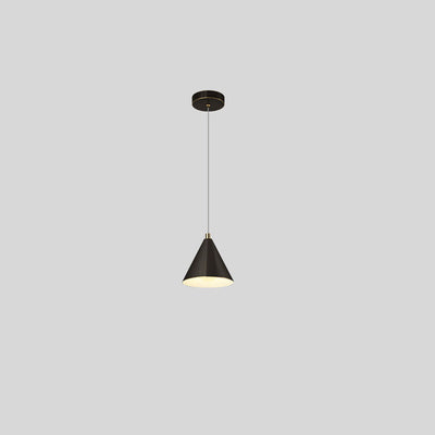 Nordic Minimalist Brass Cone 1-Light Pendant Light