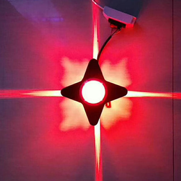 Modern Outdoor Cross Star Aluminum Glass Waterproof LED Wall Sconce Lamp