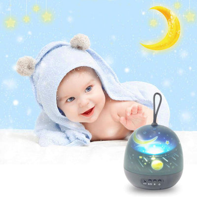 Modern Creative Rotating Star Ambient LED USB Rechargeable Portable Night Light Table Lamp