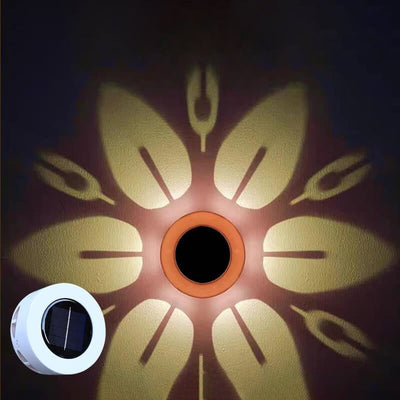 Modern Minimalist Round Waterproof Acrylic Solar LED Outdoor Wall Sconce Lamp