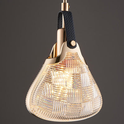 Lampe suspendue LED en fer Transparent de luxe, lumière nordique 