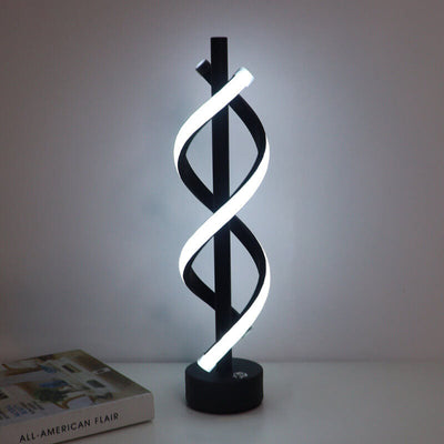 Simple Creative Spiral Rechargeable LED Night Light Table Lamp