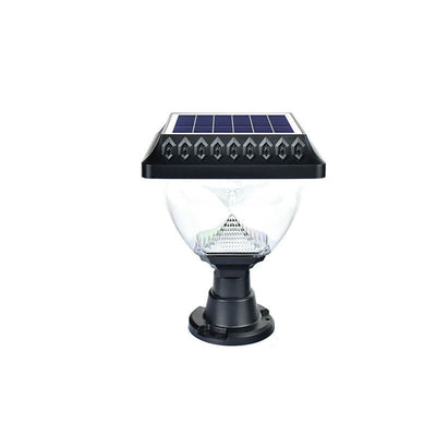 Modern Simplicity Solar Hexagonal Quadrilateral Triangle Round ABS Acrylic LED Post Head Light For Garden