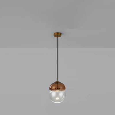 Modern Minimalist Light Luxury Oval Clear Glass LED Pendant Light