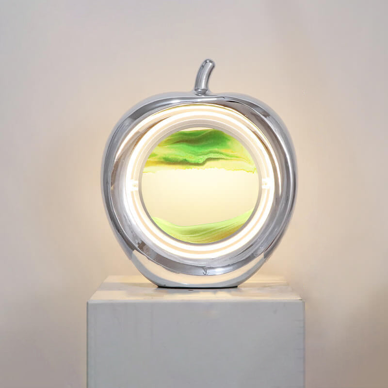 Creative Apple Quicksand Painting Decorative Ambient LED Table Lamp