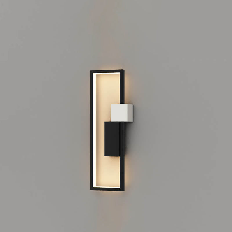 Minimalist Creative Square Frame Iron Silicone LED Wall Sconce Lamp