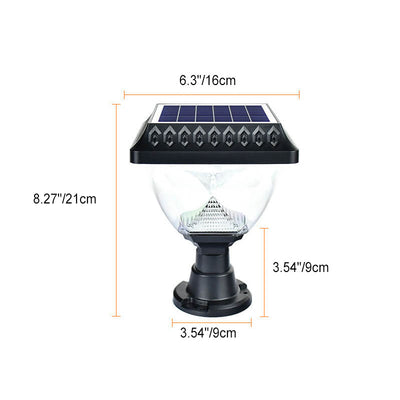 Modern Simplicity Solar Hexagonal Quadrilateral Triangle Round ABS Acrylic LED Post Head Light For Garden