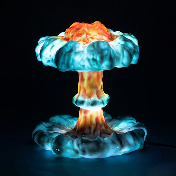 Nachtlicht-Tischlampe des kreativen Harz-nuklearen Explosions-Pilzwolken-Entwurfs-LED 