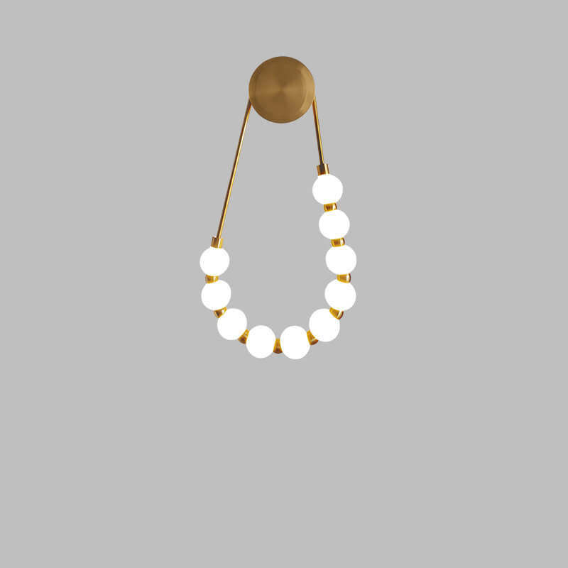 Applique murale LED avec collier minimaliste moderne, haricot magique 