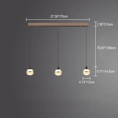 Nordic Creative Circle Massivholz-LED-Inselleuchte Kronleuchter