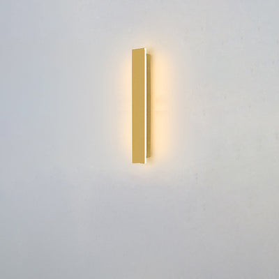 Outdoor Modern Simple Gold Long Strip Acrylic Iron Waterproof LED Wall Sconce Lamp