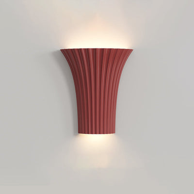 Modern Minimalist Half Cylinder Hardware Resin 1-Light Wall Sconce Lamp For Bedroom