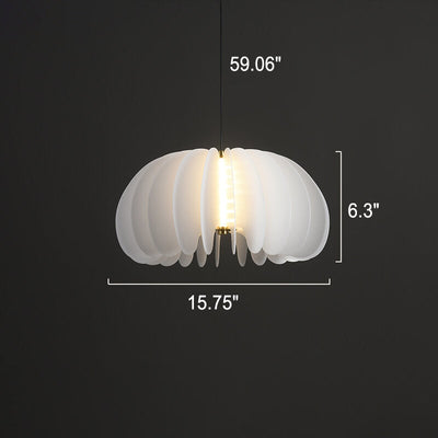 Moderne minimalistische reinweiße PE-LED-Pendelleuchte in kreativer Form 