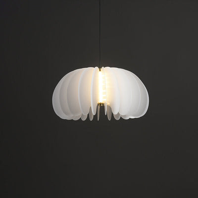 Modern Minimalist Pure White Creative Shape PE LED Pendant Light