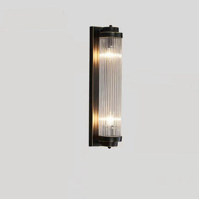 Modern Luxury Crystal Cylinder Column Rotation 2-Light  Wall Sconce Lamp