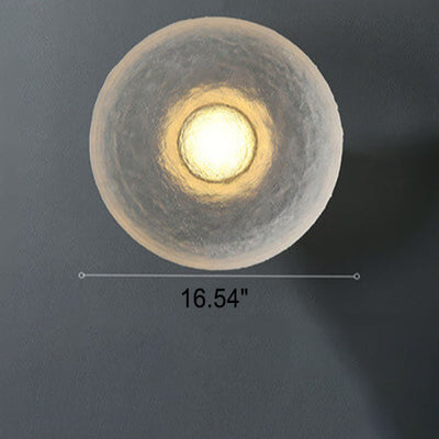 Modern Minimalist Resin Clear Round Disc LED Wall Sconce Lamp