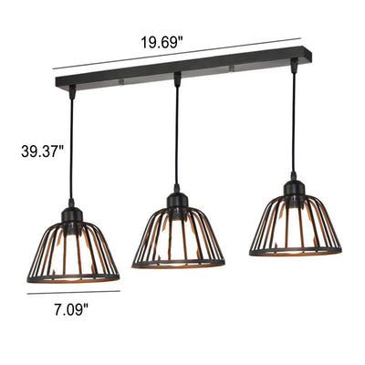 Modern Vintage Industrial Iron 1/3-Light Island Light Pendant Light