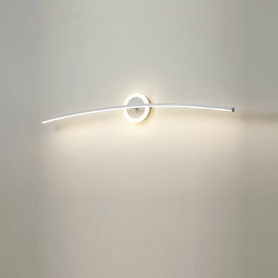 Modern Minimalist Curved Line LED Mirror Front Light Wall Sconce Lamp