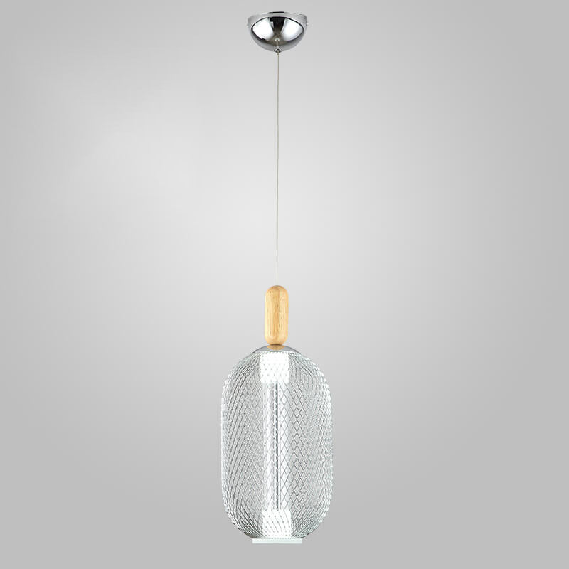 Modern Glass Mesh Shade LED Pendant Light