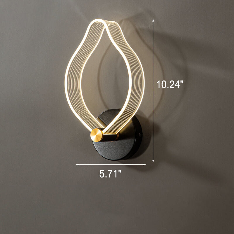 Nordische einfache geometrische Acryl-Eisen-LED-Wandleuchte 