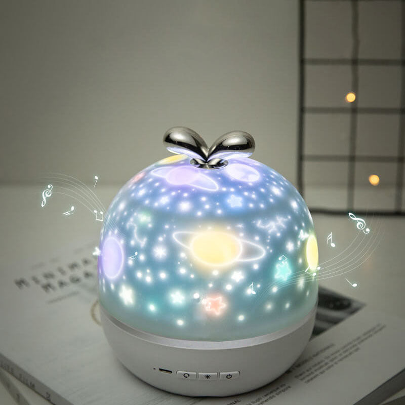 Lampe de table créative LED USB chargeant la lampe de table lumineuse de projection d&