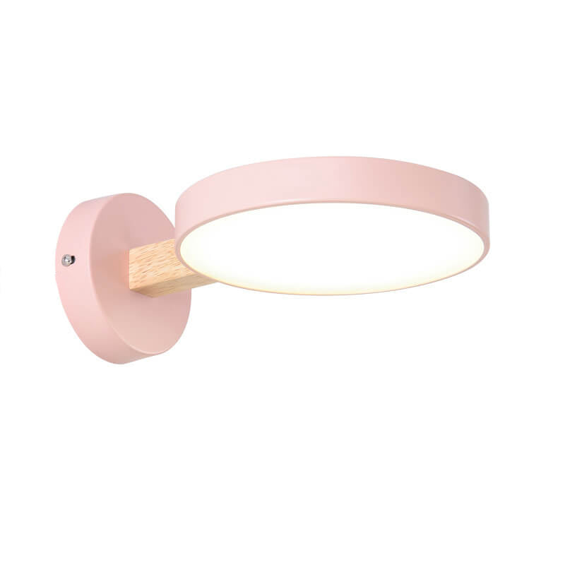 Applique murale LED ronde créative nordique couleur Macaron 