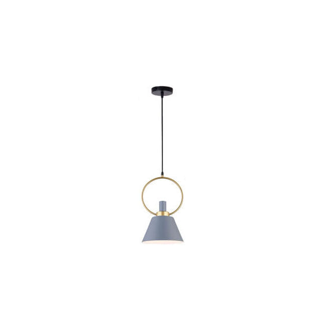 Modern Minimalist Circular Iron Aluminum 1-Light Pendant Light