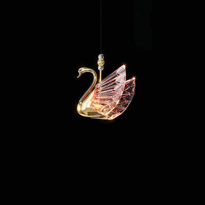 Modern Luxury Acrylic Swan Shape LED Pendant Light