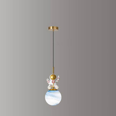 Nordic Minimalist Children's Astronaut 1-Light Pendant Light