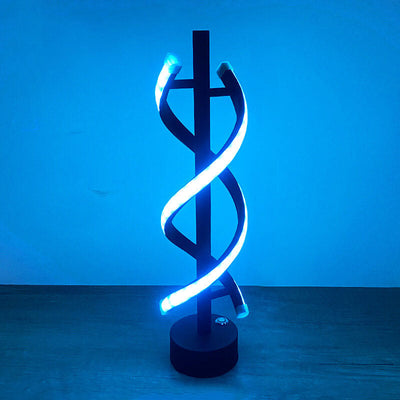 Simple Creative Spiral Rechargeable LED Night Light Table Lamp