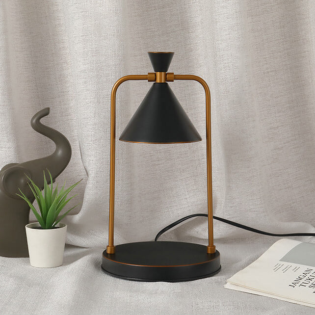 Contemporary Nordic Iron Funnel Shade 1-Light Melting Wax Table Lamp For Study