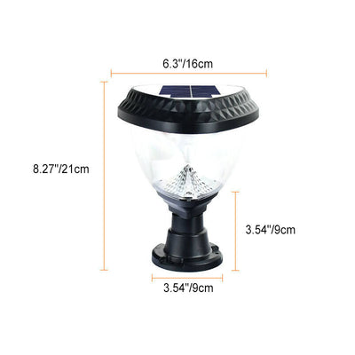 Modern Simplicity Solar Hexagonal Quadrilateral Triangle Round ABS Acrylic LED Post Head Light For Garden