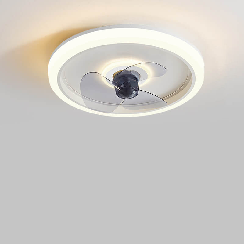 Einfaches, modernes, leichtes LED-Unterputz-Lüfterlicht aus Acryl 