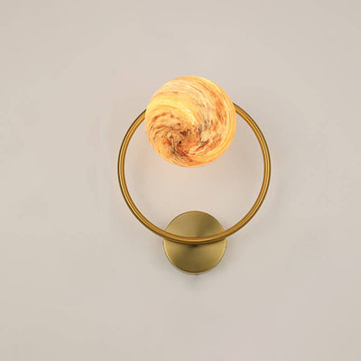 Modern Creative Planet Glass Circle 1-Light Wall Sconce Lamp