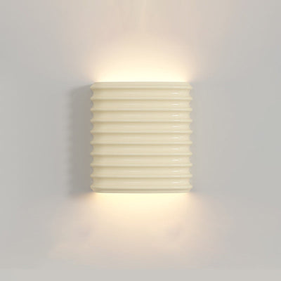 Moderne minimalistische Halbzylinder Hardware Harz 1-Licht Wandleuchte Lampe für Schlafzimmer 