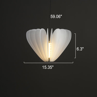 Moderne minimalistische reinweiße PE-LED-Pendelleuchte in kreativer Form 