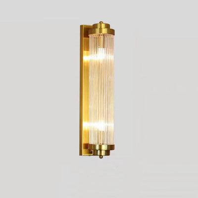 Modern Luxury Crystal Cylinder Column Rotation 2-Light  Wall Sconce Lamp